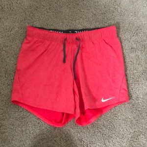 Nike hot pink work out shorts